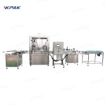 خط برچسب زدن بطری های کوچک لوازم آرایشی و بهداشتی پر می شود