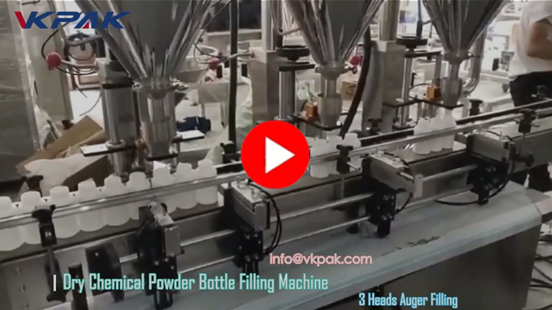 دستگاه پرکن اتوماتیک بطری پودر سه سر