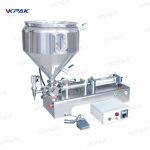 دستگاه خامه پرکن سس ضخیم پنوماتیک نیمه اتوماتیک با مخلوط کردن