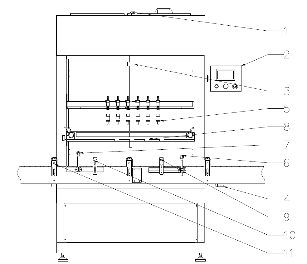 drawing of overflow filling machines ماشین آلات پرکن سرریز اتوماتیک.jpg