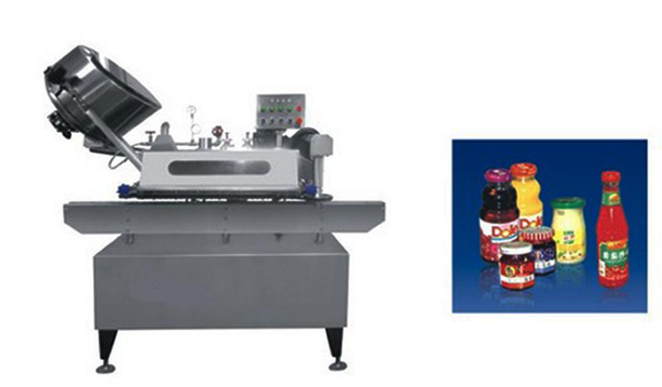 Button-controlled system glass Jar twist off Steam Capper equipment vacuum capping machine for sauce دستگاه درپوش خلاء کنترل شده با دکمه twist off.jpg