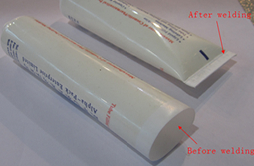 welding samples by ultrasonic tube sealer نمونه های جوشکاری توسط لوله اولتراسونیک sealer.jpg