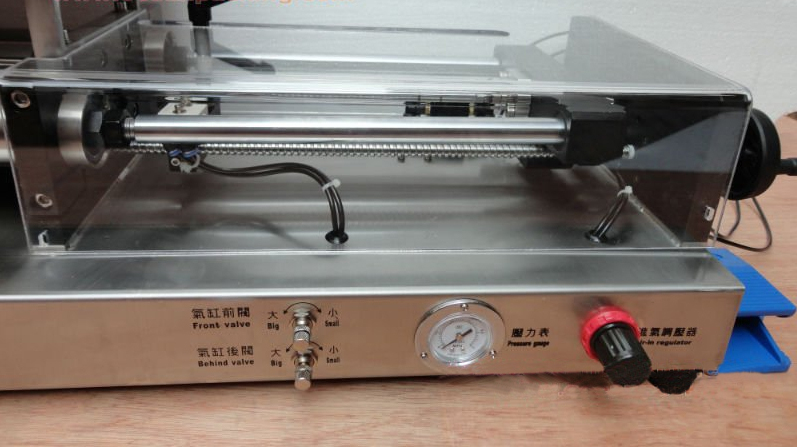 pneumatic part from cream filling machine بستن شات برای دستگاه قیف دو طرف jam.jpg