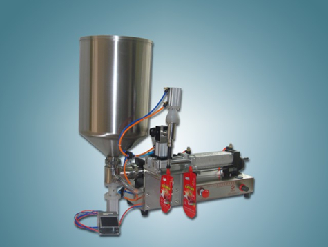 illustration of filling machine working دستگاه پرکن قیف افقی برای کیسه های دهانه.jpg